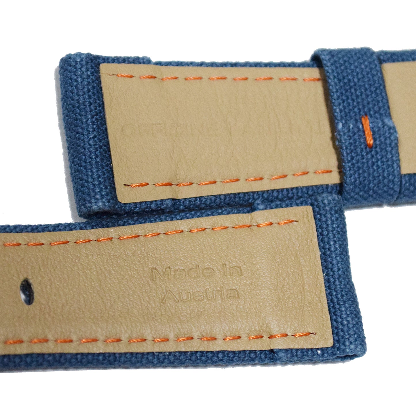 SALE PANERAI パネライ 純正 キャンバス×レザーベルト ブルー メンズ 時計ベルト