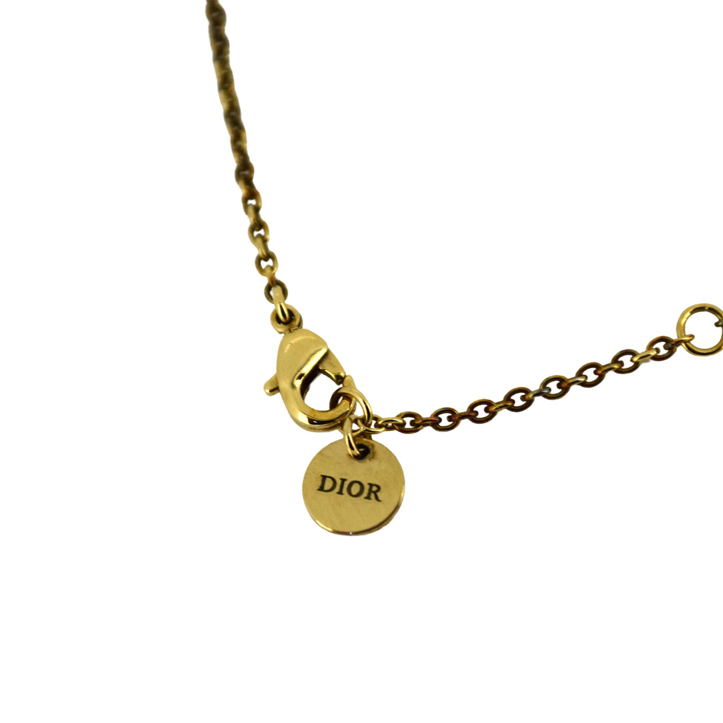 DIOR ディオール CDロゴ ラインストーン ゴールド レディース ネックレス