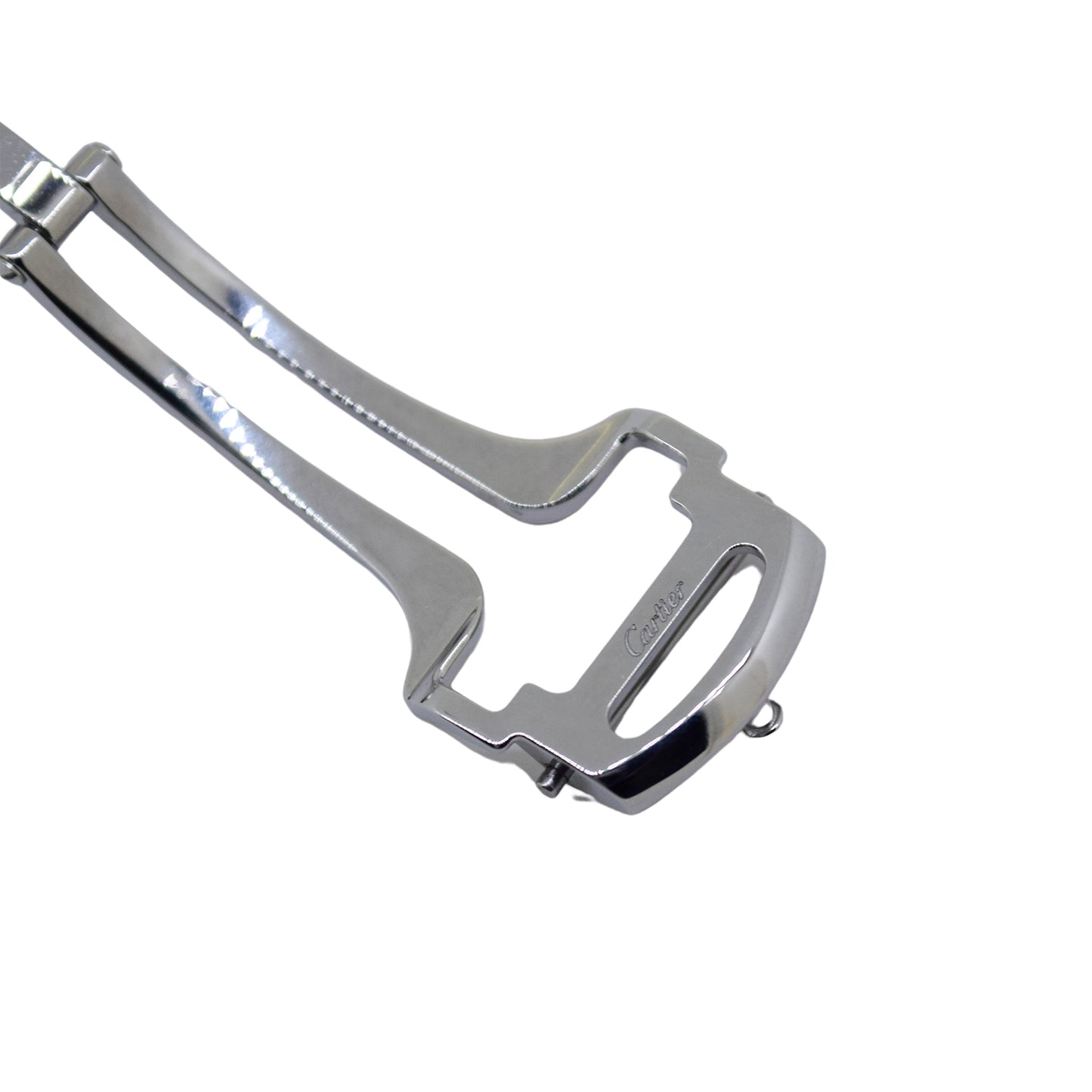 正品卡地亚 Pasha 皮革表带,带 D 型扣,一键兼容,黑色,男士表带