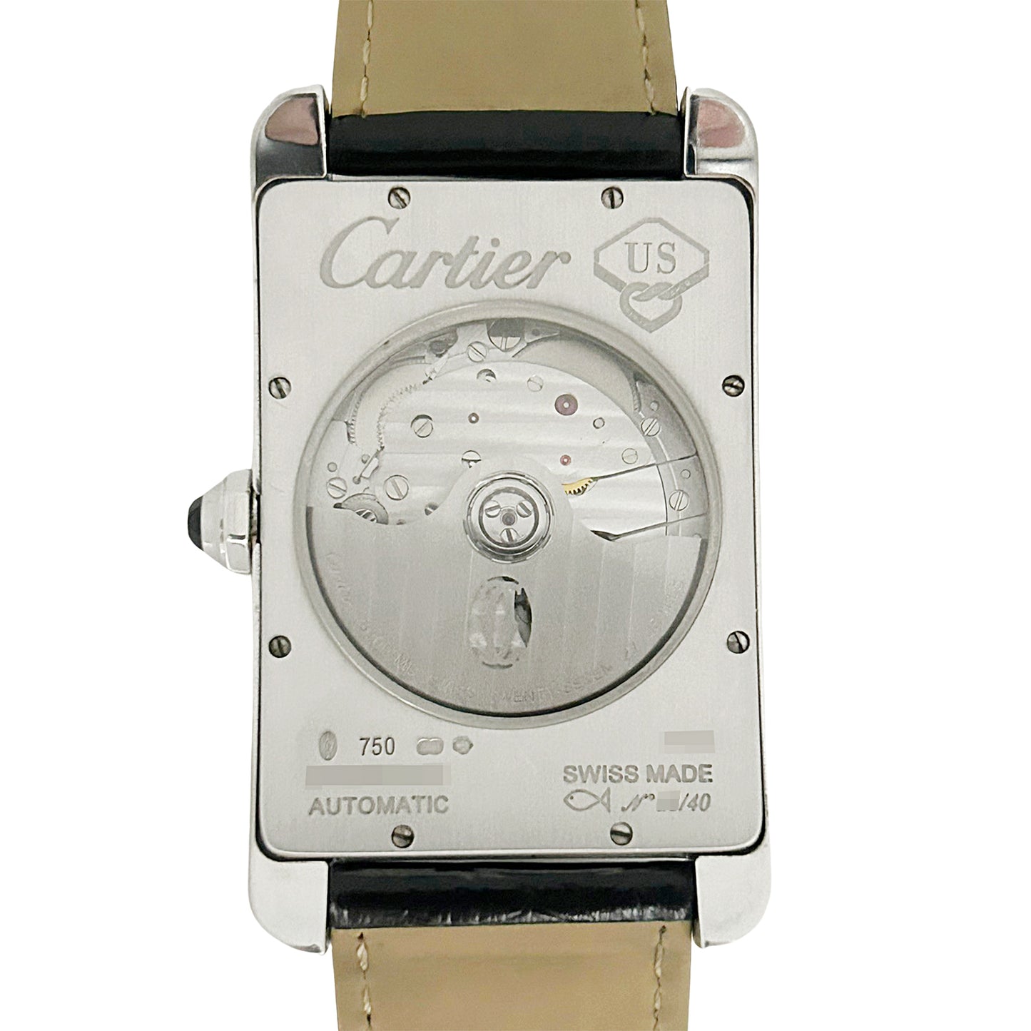 希少 K18WG 40本限定 Cartier カルティエ タンクアメリカンXL W2620004 メンズ 腕時計
