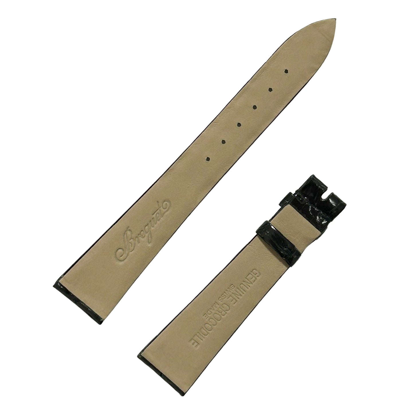 未使用 保管品 Breguet ブレゲ 純正 クロコ レザーベルト ブラック メンズ 時計ベルト