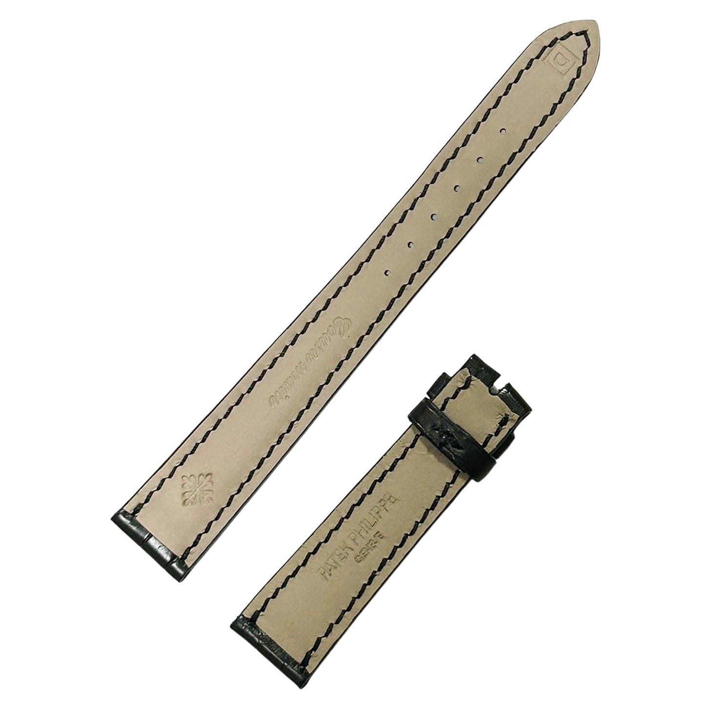 未使用 保管品 PATEK PHILIPPE パテックフィリップ 純正 レザーベルト ブラック レディース 時計ベルト