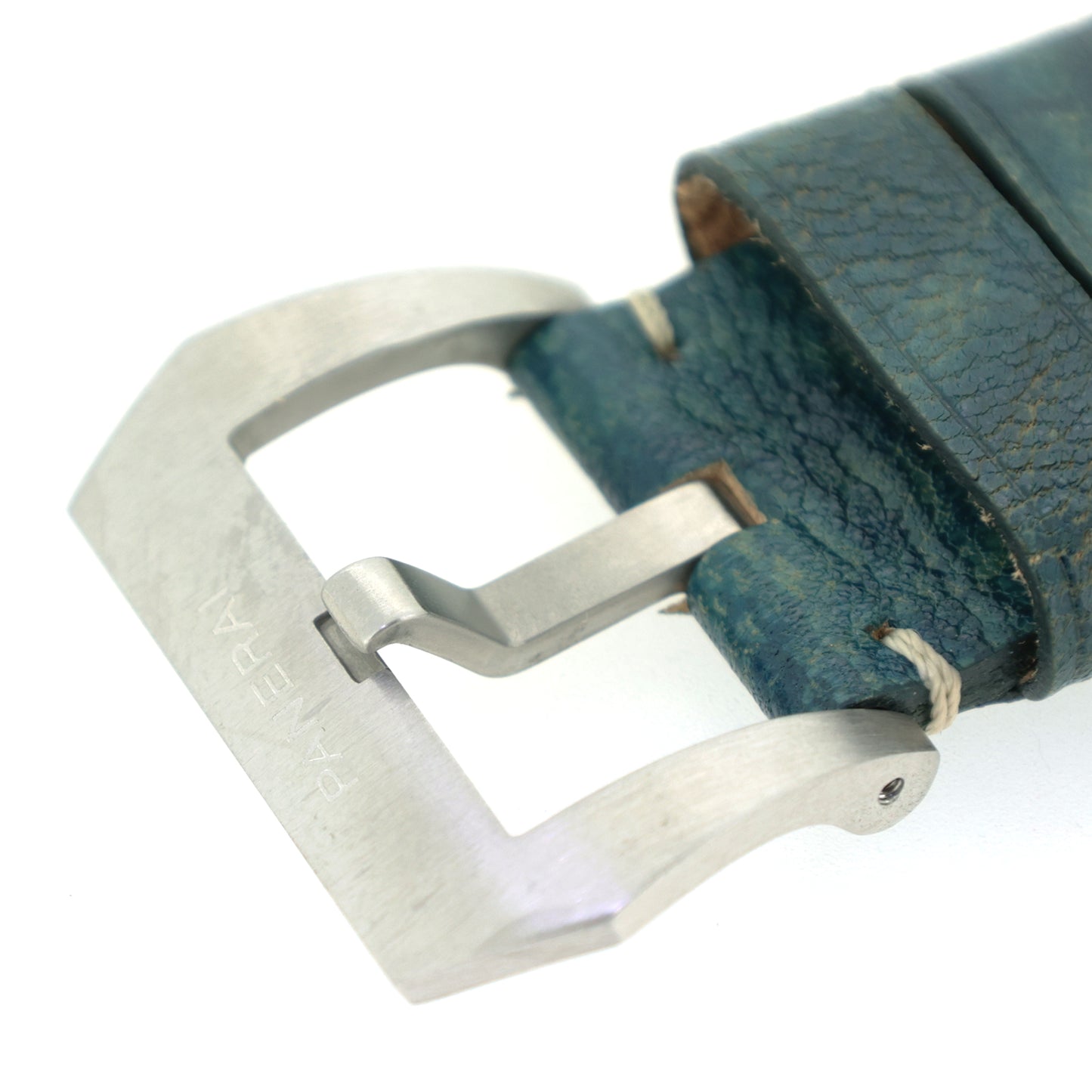 Excellent condition PANERAI Panerai genuine leather strap, with buckle, 26mm, blue, men's watch strap.