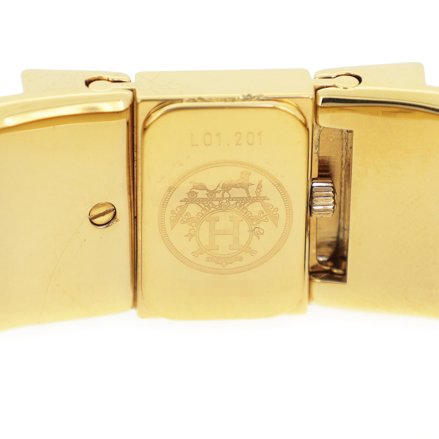 HERMES エルメス ロケ バングル ウォッチ LO1.201 七宝焼き レディース 腕時計