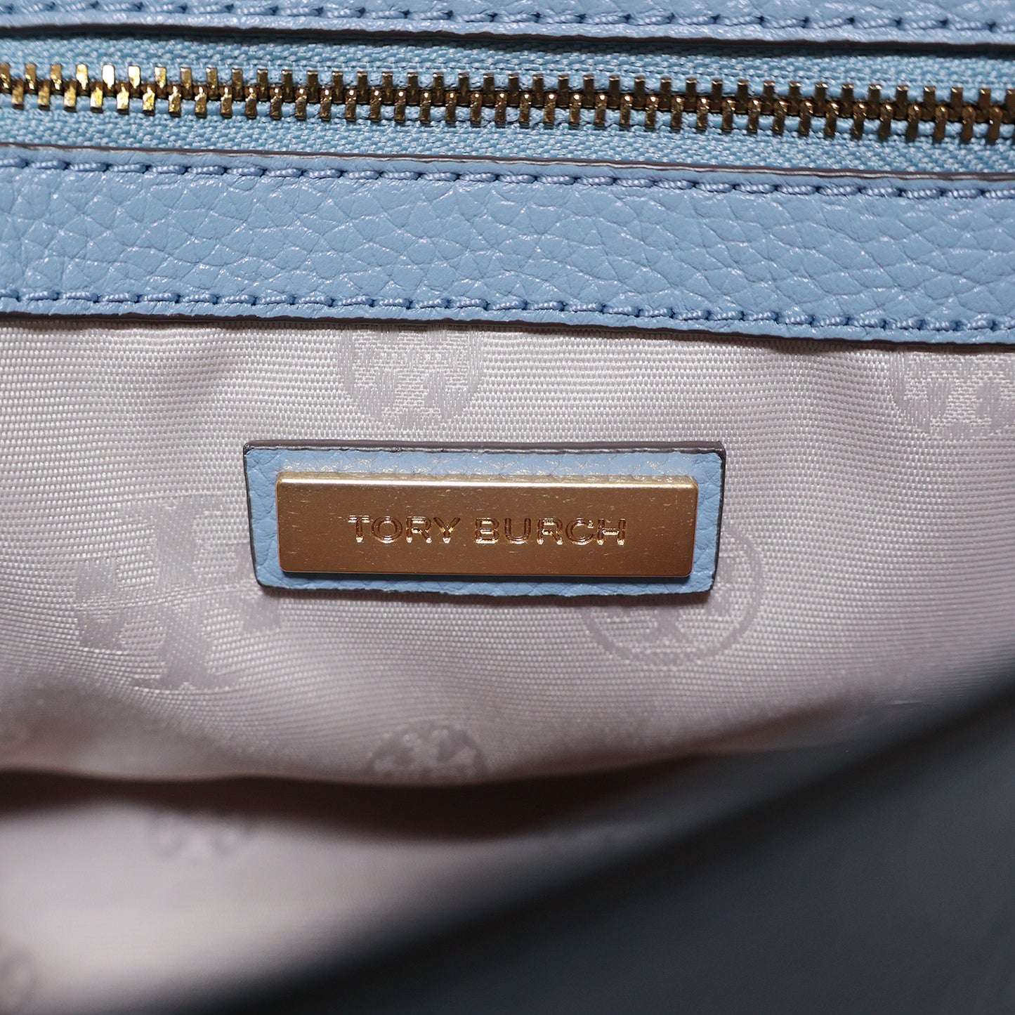 TORY BURCH トリーバーチ ロゴ チェーンショルダー ゴールド金具 ブルー レディース ショルダーバッグ