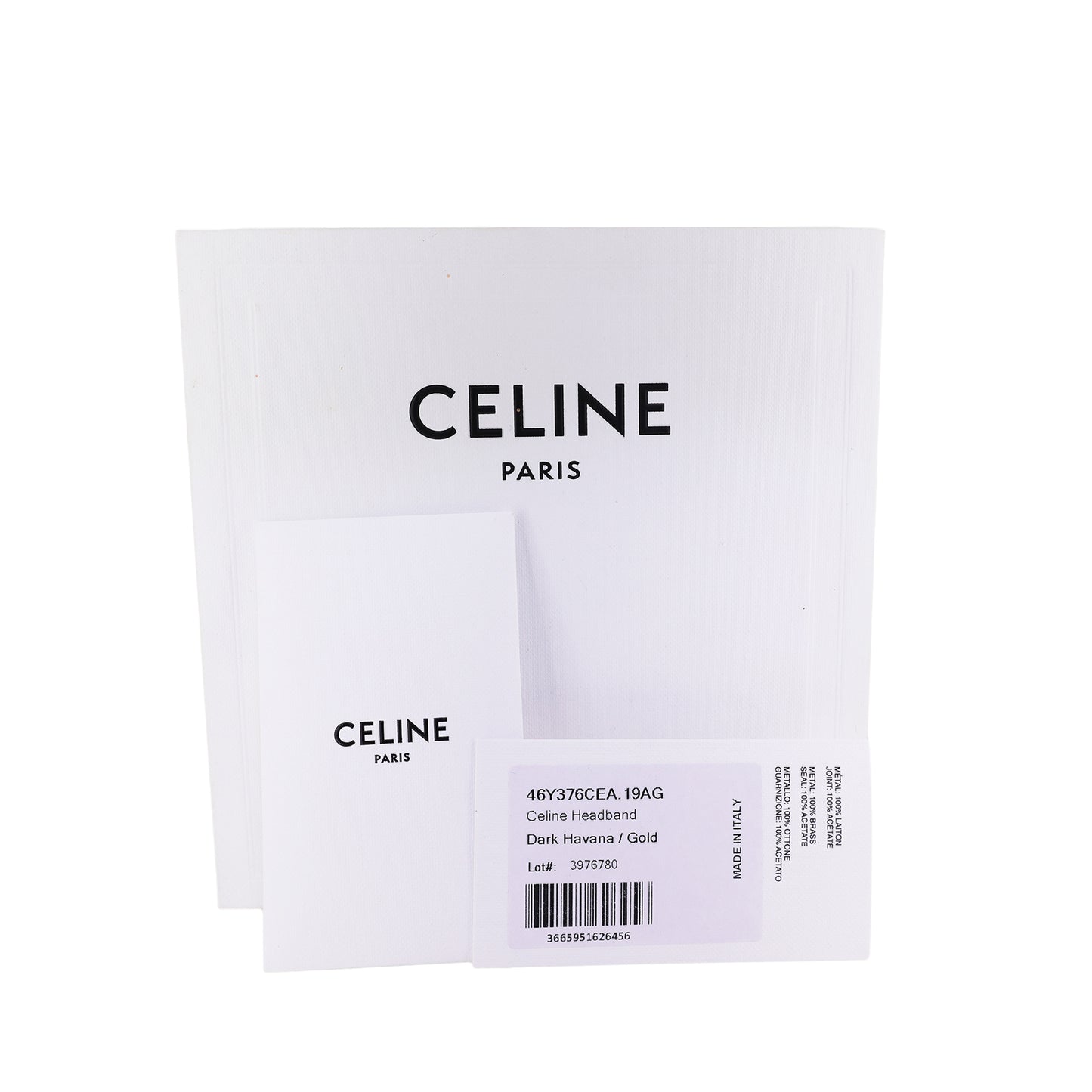 CELINE 徽标头带 46Y376CEA.19AG 棕色 女士头带