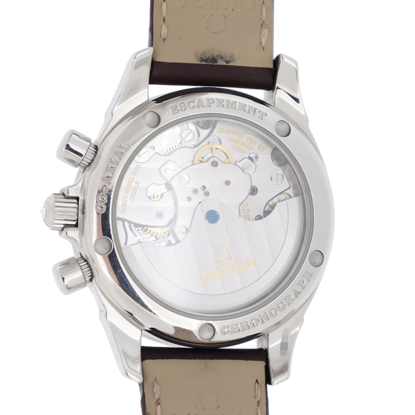 OMEGA De Ville Co-Axial Chronograph with Diamond Bezel, 4877.74.34, Women's Watch