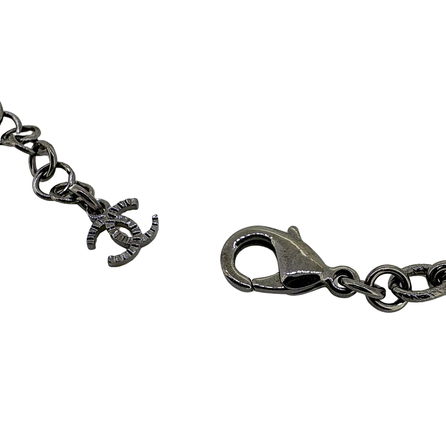 CHANEL シャネル ココマーク スター メダル ストラス B24 K ロング グレー レディース ネックレス