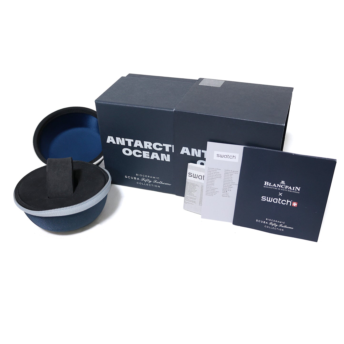 未使用 保管品 Swatch スウォッチ ブランパン×スウォッチ スキューバ フィフティ ファゾムス SO35S100 メンズ 腕時計