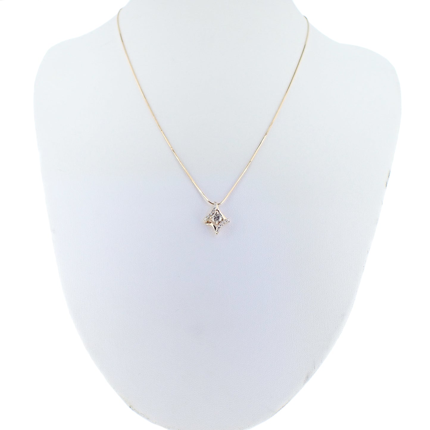 K18PG ダイヤモンド 0.521ct レディース ネックレス