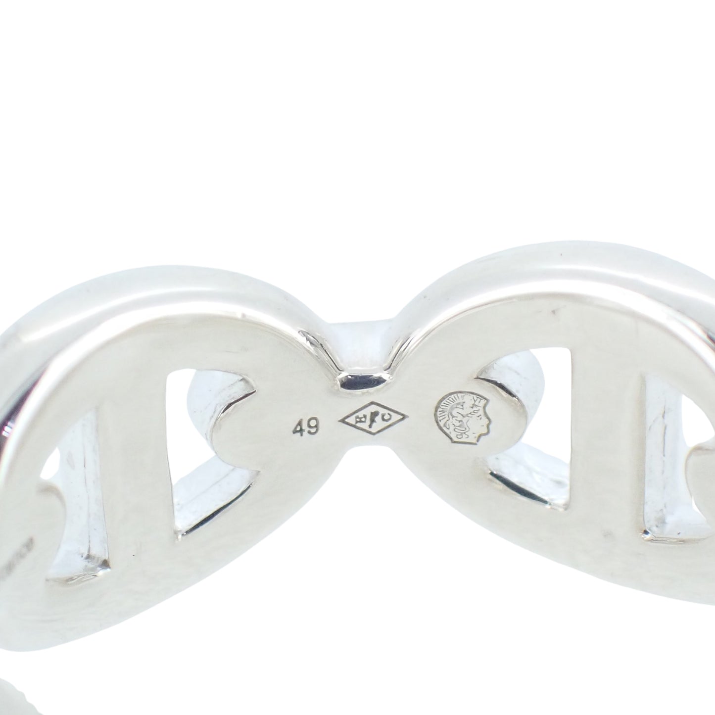 HERMES エルメス シェーヌ ダンクル アンシェネ PM Sv925 H109507B 9号 #49 レディース リング 指輪