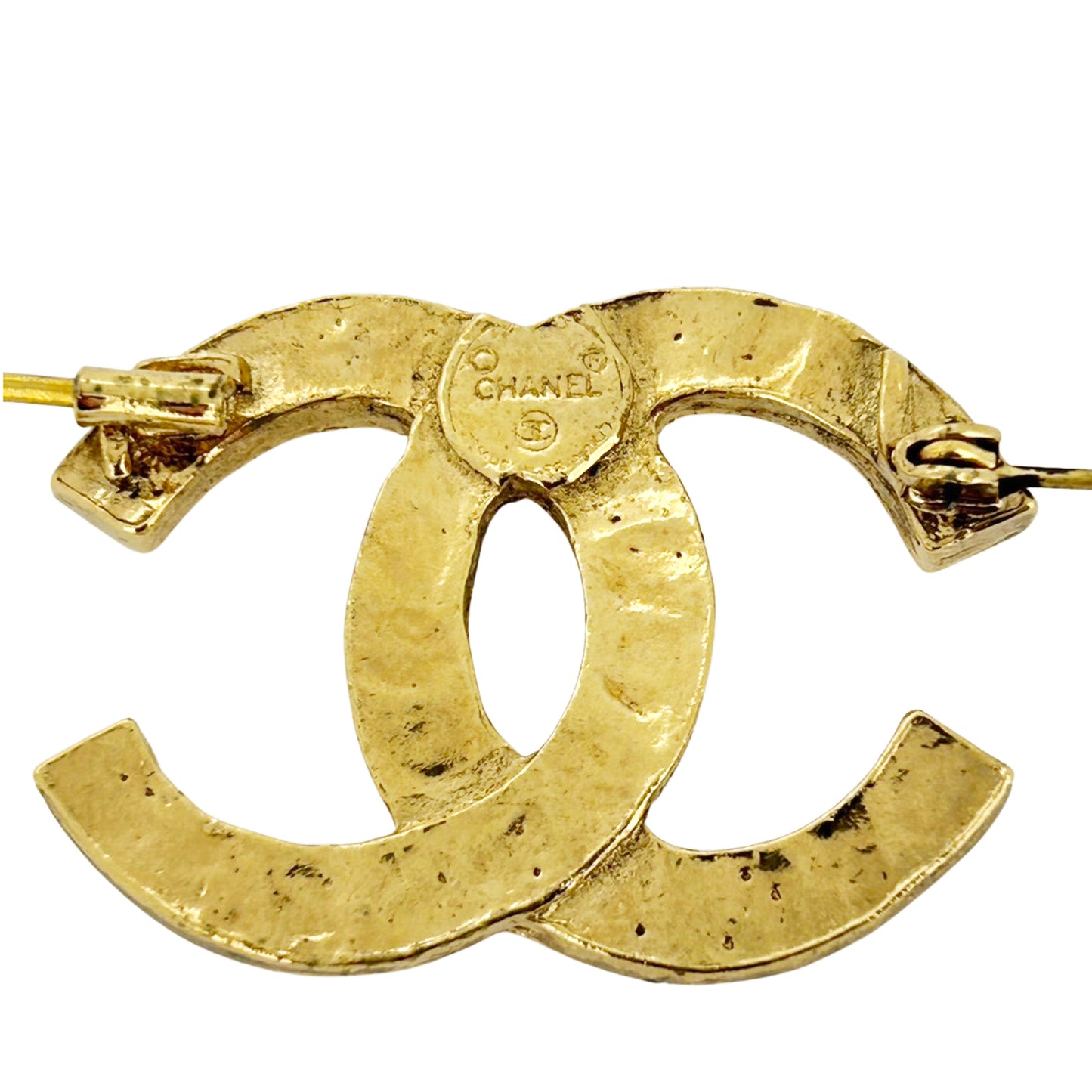 CHANEL シャネル ココマーク ラインストーン ヴィンテージ ゴールド レディース ブローチ