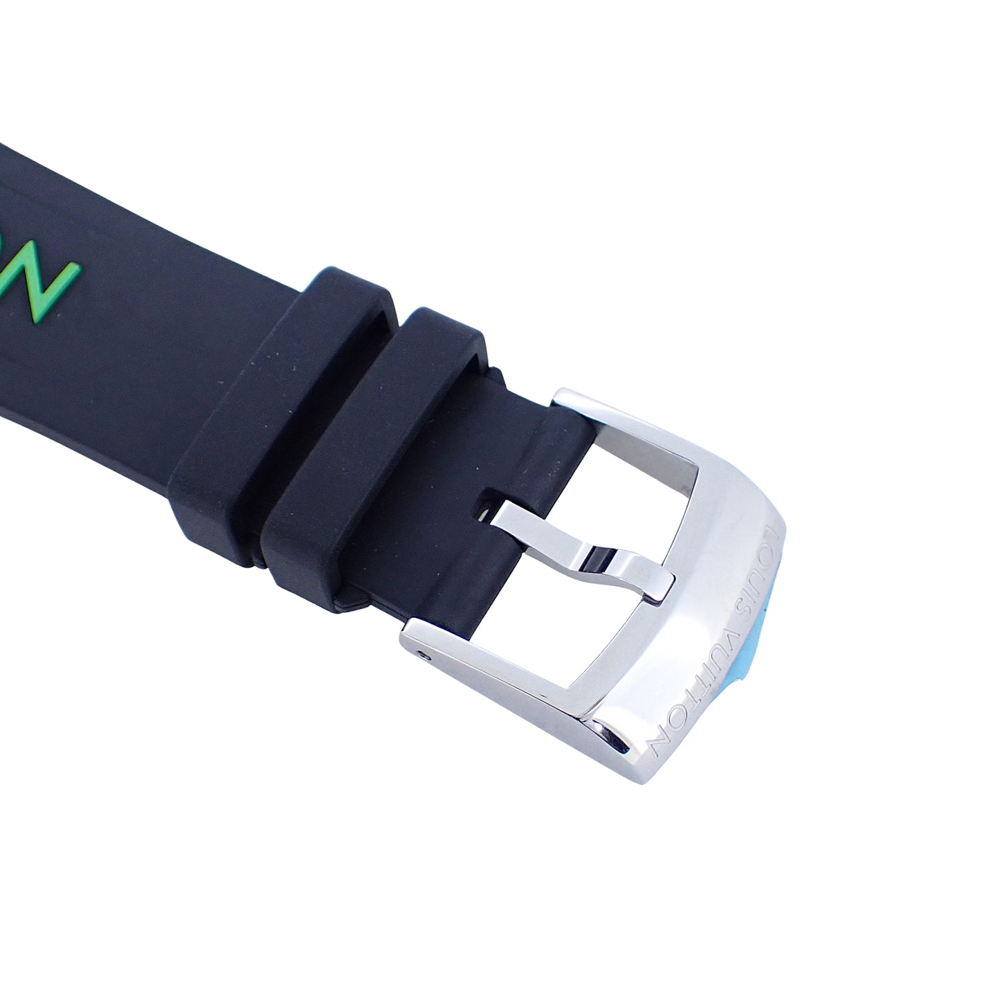 未使用 保管品 LOUIS VUITTON ルイ・ヴィトン 純正 ラバーベルト タンブール 尾錠付 ワンタッチ式 ブラック メンズ 時計ベルト
LV