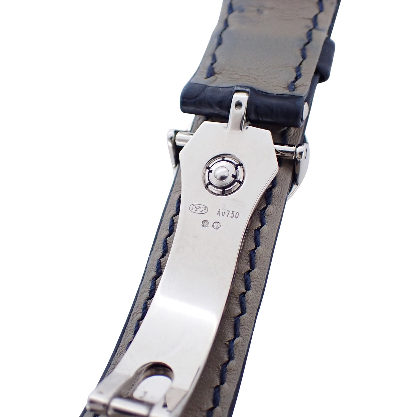 PATEK PHILIPPE パテックフィリップ 純正 レザーベルト K18WG Dバックル付き ブラック 20mm ブラック メンズ 時計ベルト