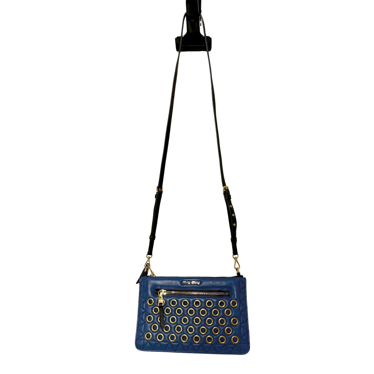 miumiu ミュウミュウ ウォレット 2way ネイビー ネイビー レディース ショルダーバッグ