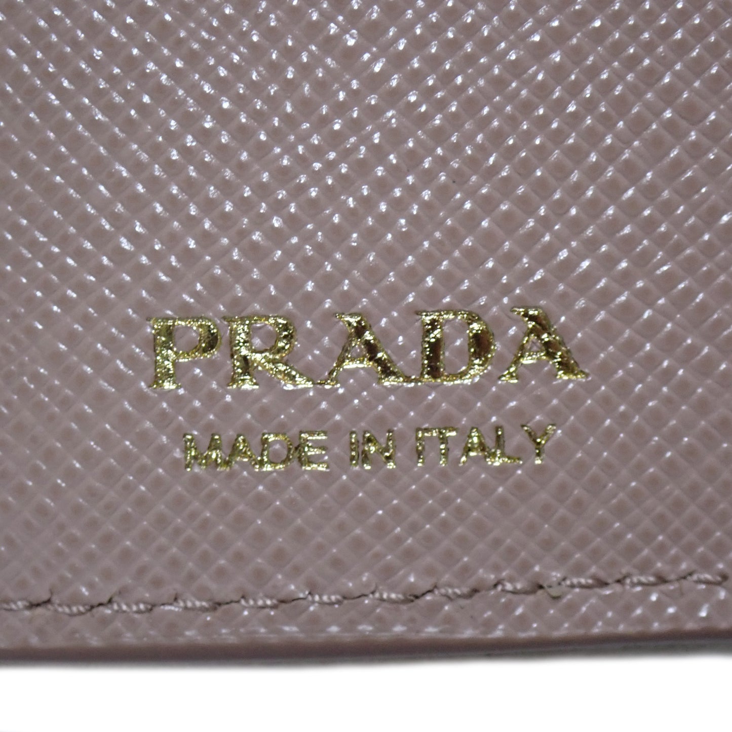 PRADA プラダ サフィアーノ ミニウォレット メタルロゴ 1MH021 ベージュ レディース 三つ折り財布