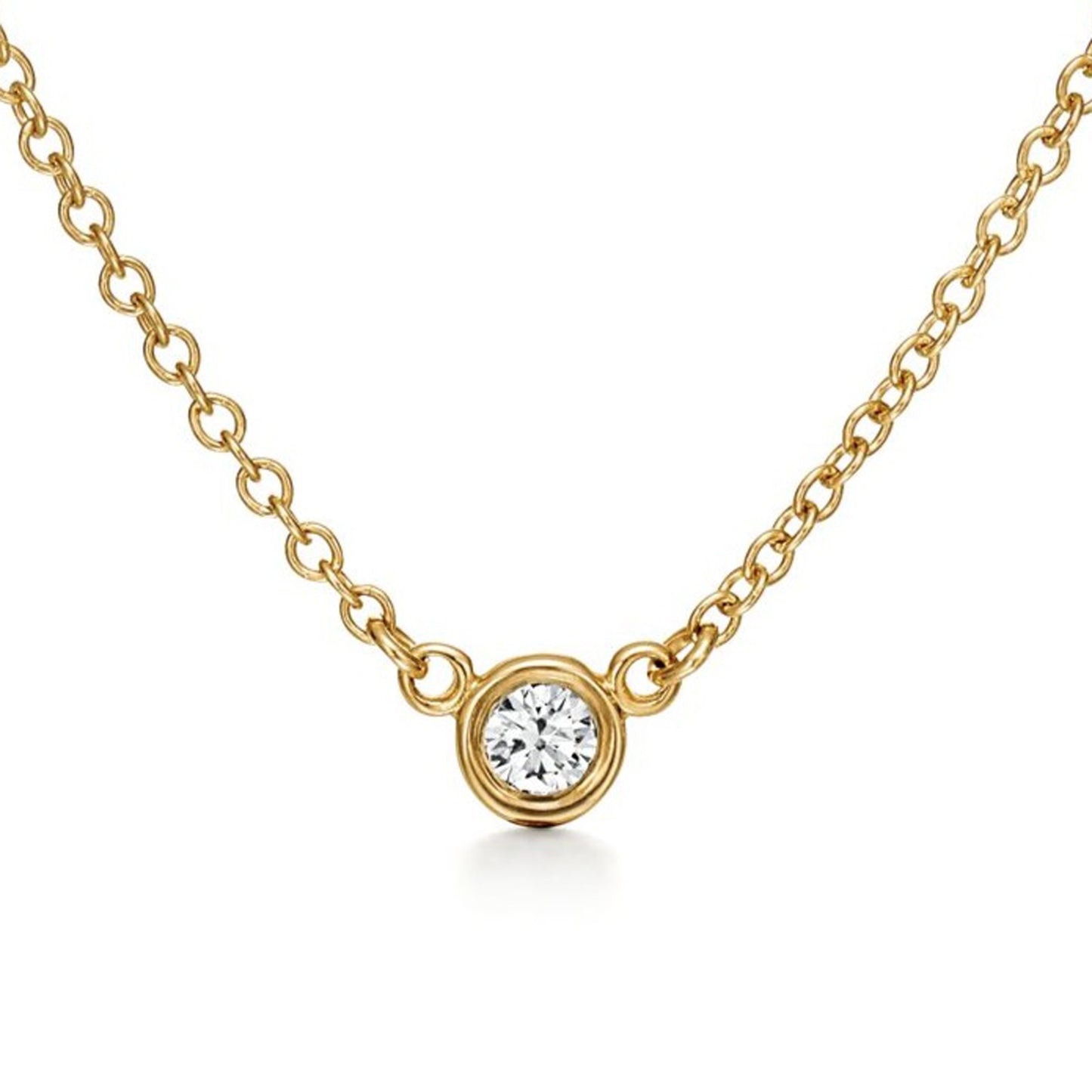 TIFFANY&Co. ティファニー バイザヤード K18YG 1Pダイヤ 1.7g ゴールド レディース ネックレス