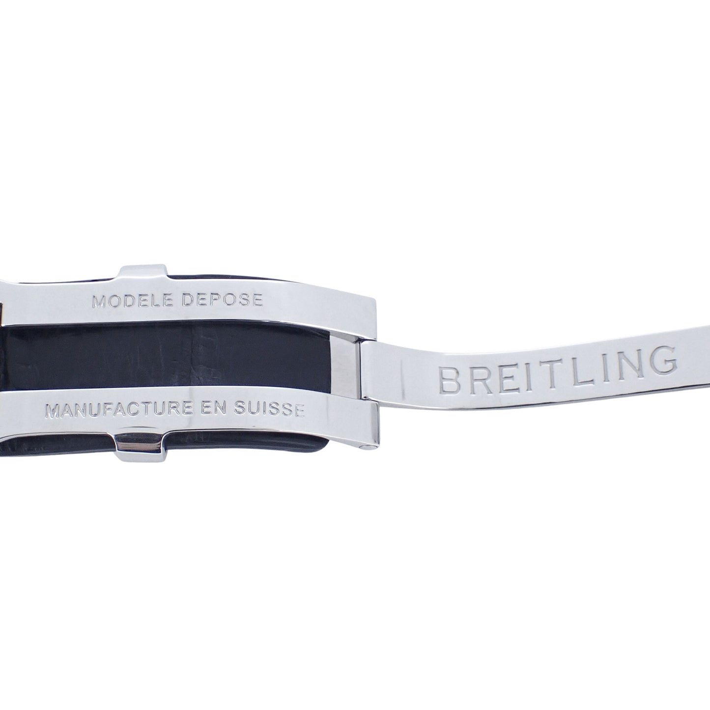 BREITLING ブライトリング 純正 レザーベルト Dバックル付き 20mm ブラック メンズ 時計ベルト