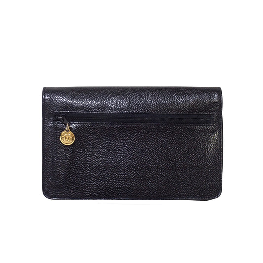 CHANEL シャネル ココマーク チェーンウォレット P16098 キャビアスキン ヴィンテージ ブラック レディース ショルダーバッグ