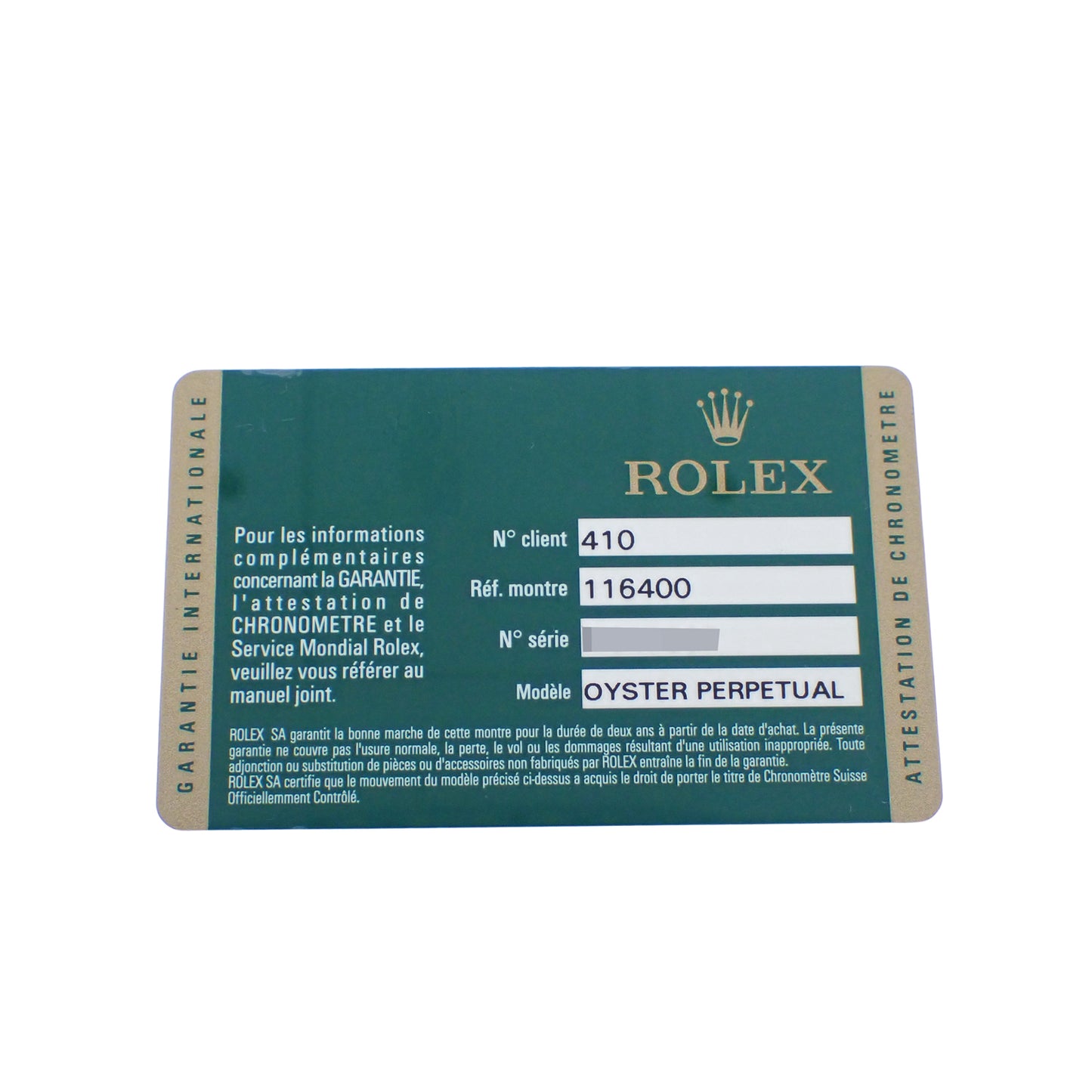 ROLEX ロレックス ミルガウス M 116400 ホワイト メンズ 腕時計