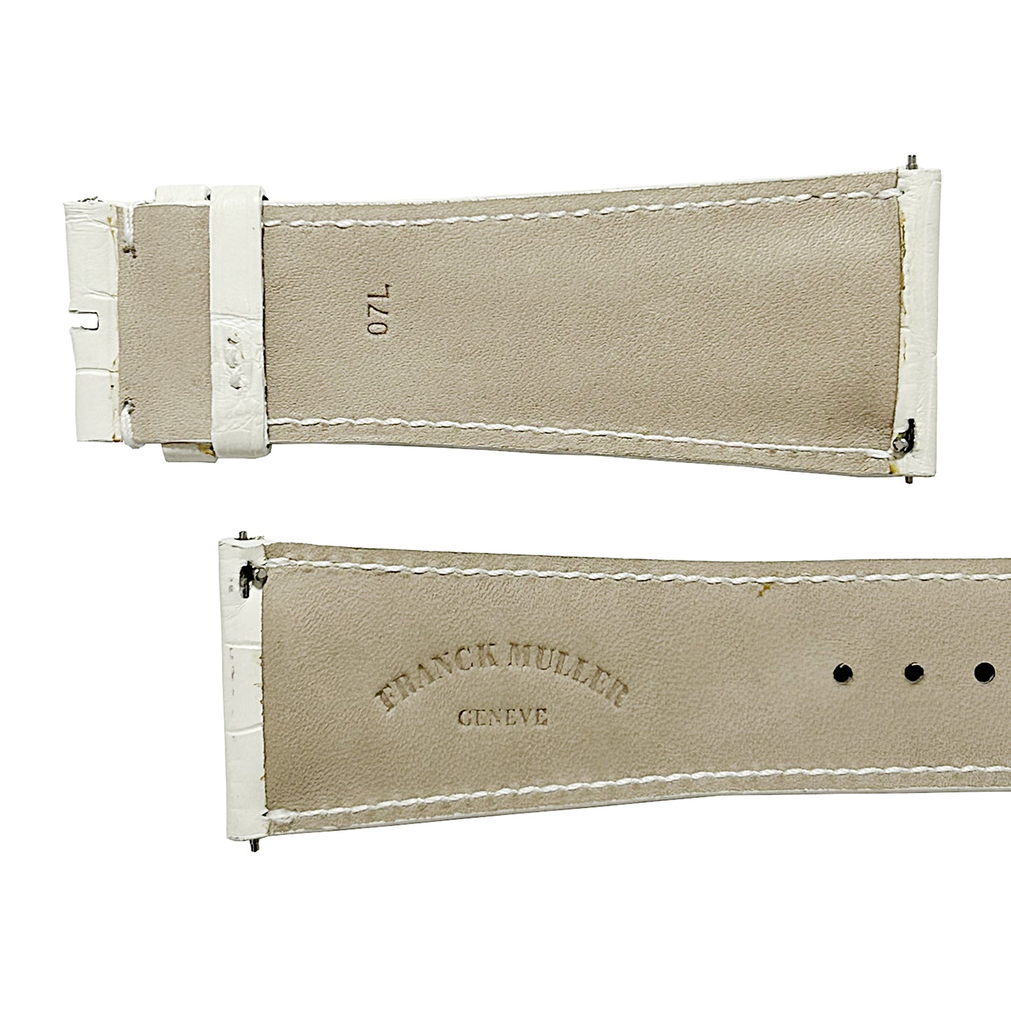 FRANCK MULLER フランクミュラー 純正 革 ベルト ホワイト メンズ 時計ベルト