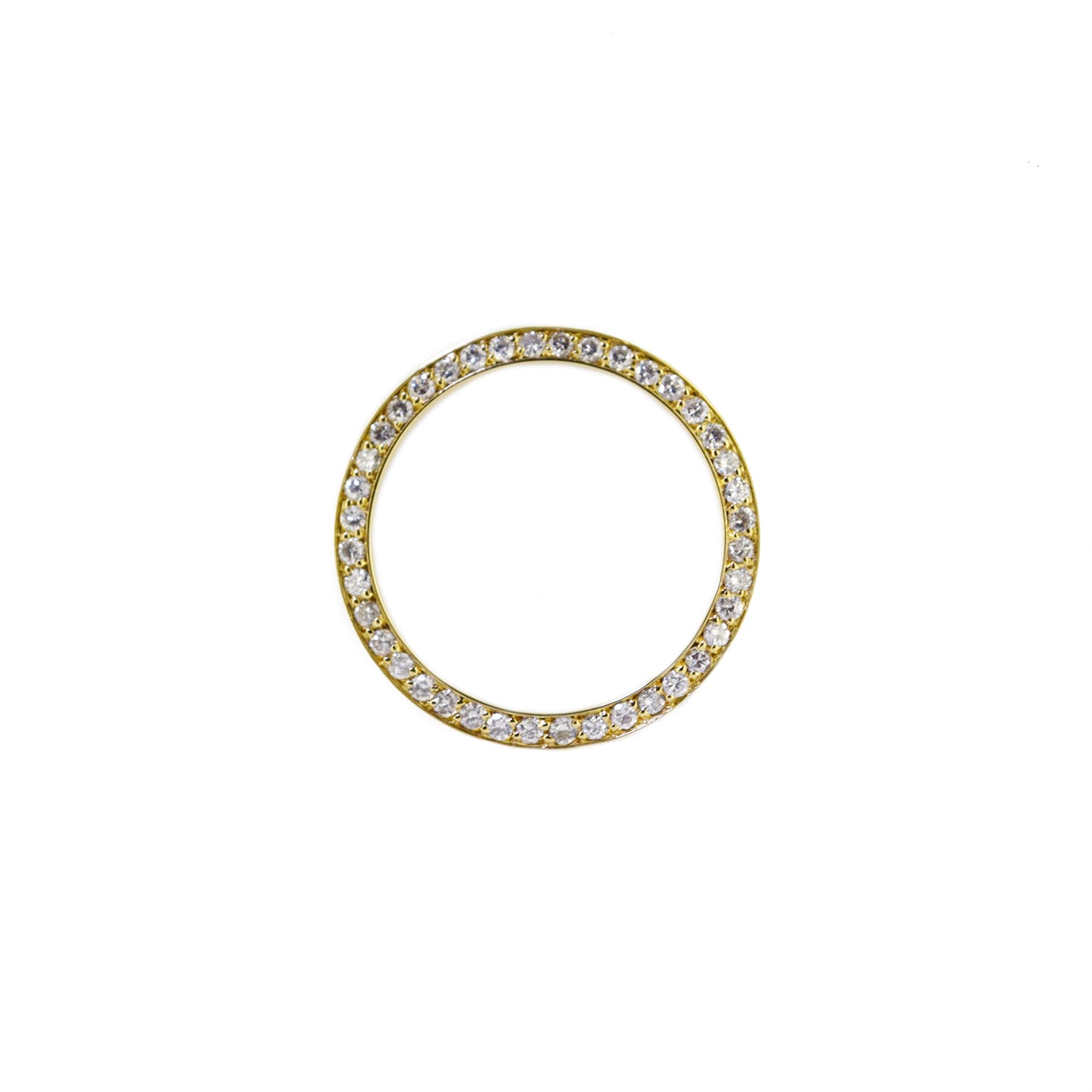 18K Yellow Gold No Brand Diamond Bezel 26mm Women's Watch Gold Watch Parts