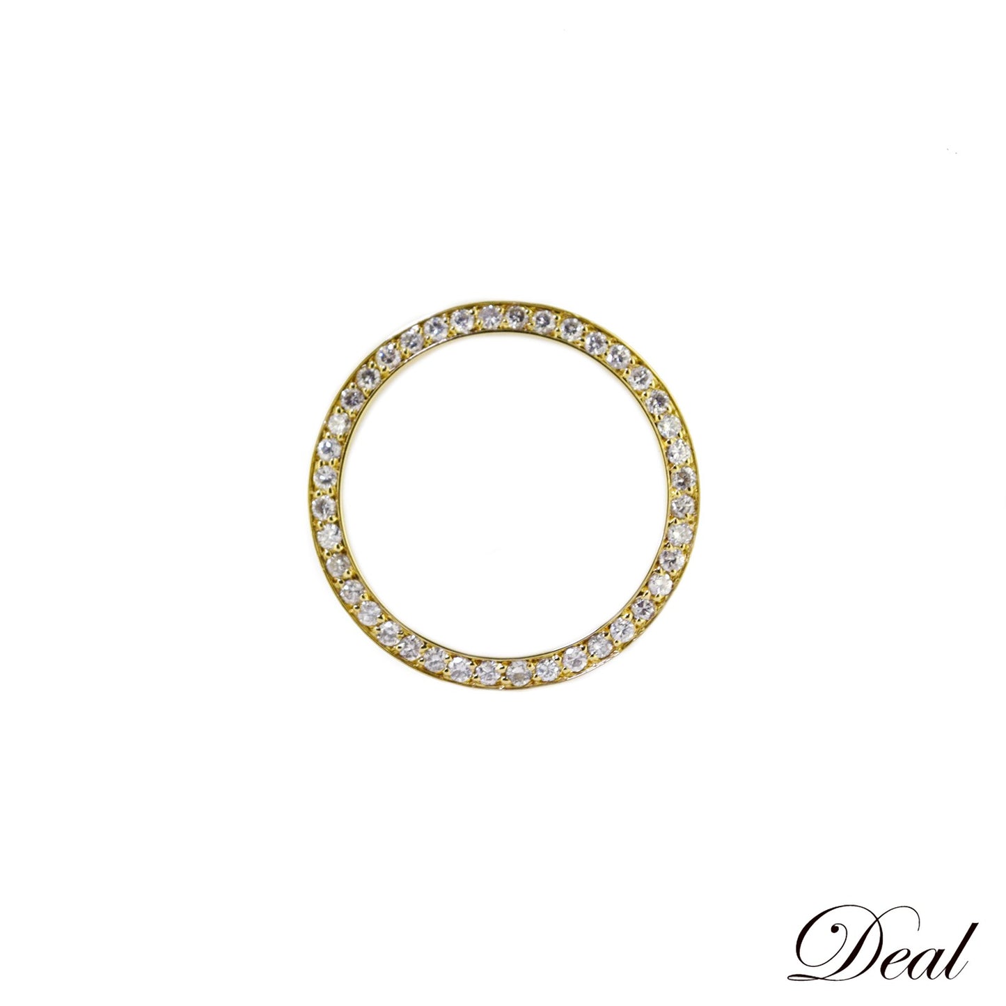 18K Yellow Gold No Brand Diamond Bezel 26mm Women's Watch Gold Watch Parts