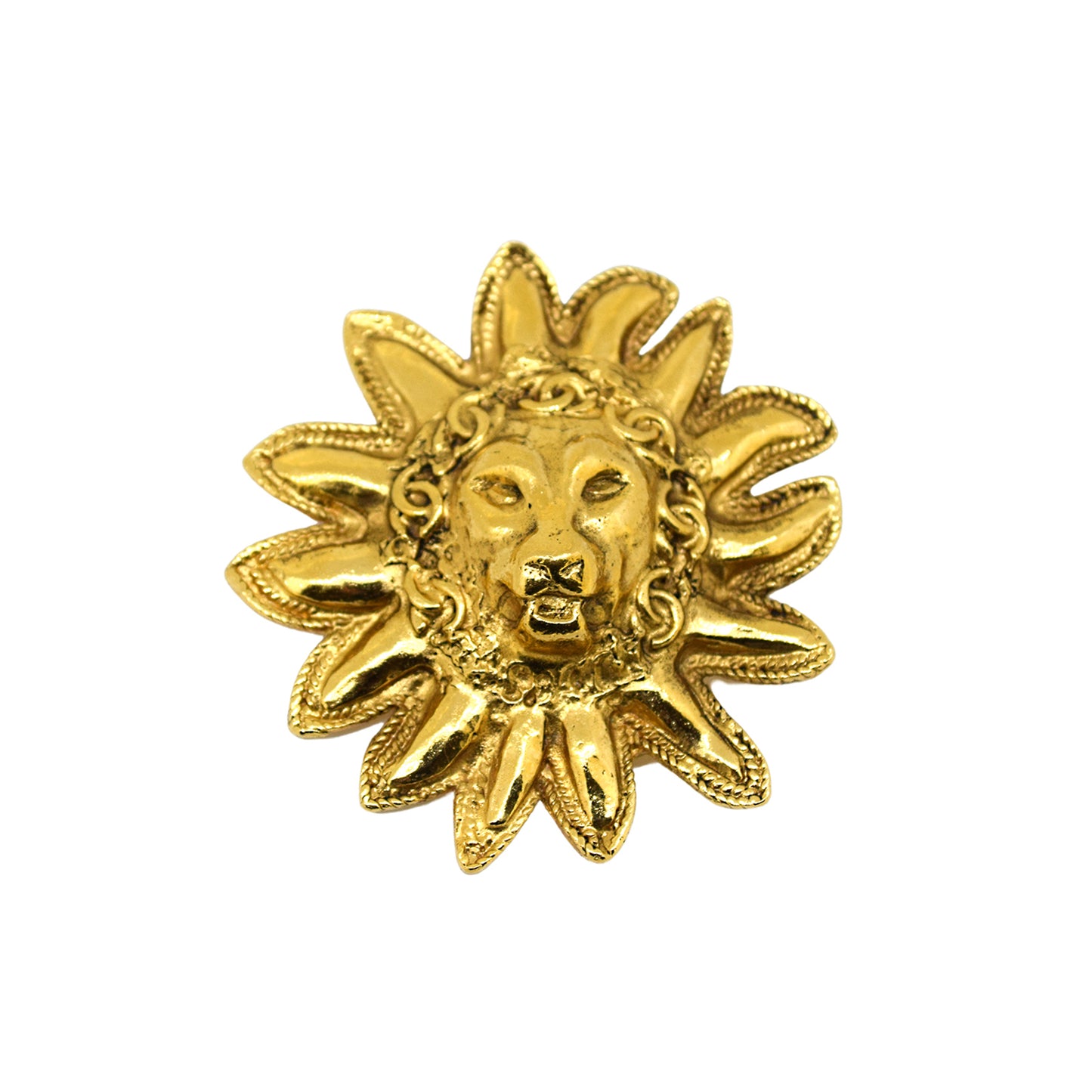 SALE CHANEL シャネル ヴィンテージ ライオン ココマーク ゴールド レディース ブローチ