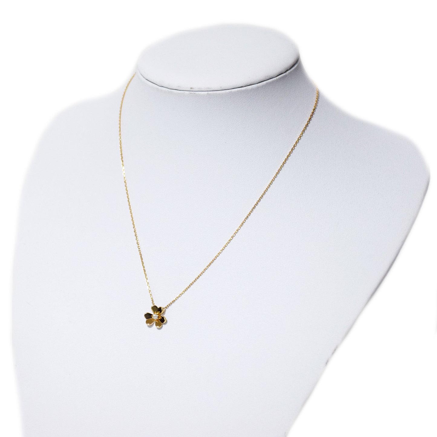 SALE Van Cleef & Arpels ヴァンクリーフ＆アーペル ミニ フリヴォル 1Pダイヤ K18YG VCARP0J100 ゴールド レディース ネックレス