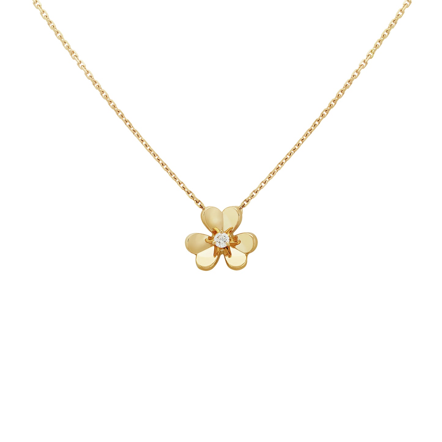 SALE Van Cleef & Arpels ヴァンクリーフ＆アーペル ミニ フリヴォル 1Pダイヤ K18YG VCARP0J100 ゴールド レディース ネックレス