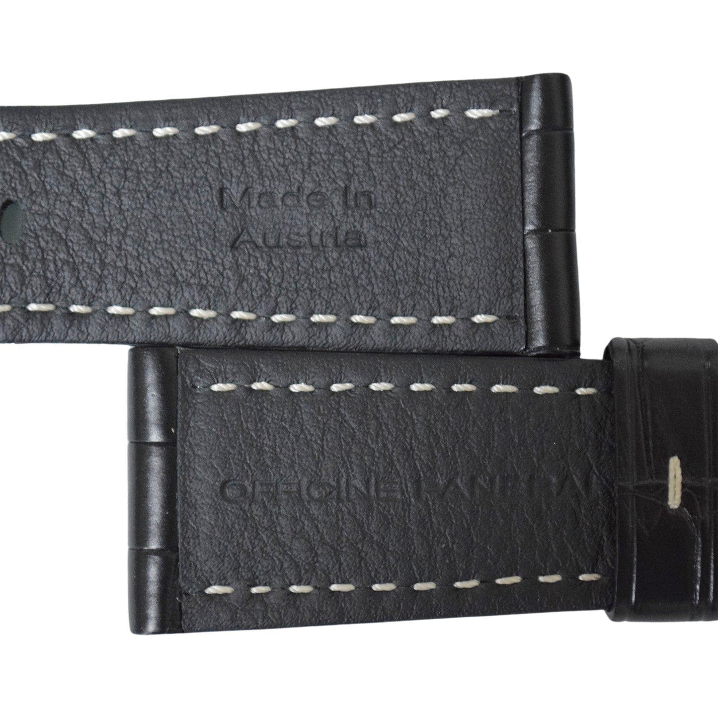 未使用 保管品 PANERAI パネライ 純正 クロコ レザーベルト バックル用 ブラック メンズ 時計ベルト