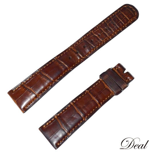 A.LANGE&SOHNE ランゲ＆ゾーネ 純正 クロコ レザーベルト ブラウン メンズ 時計ベルト