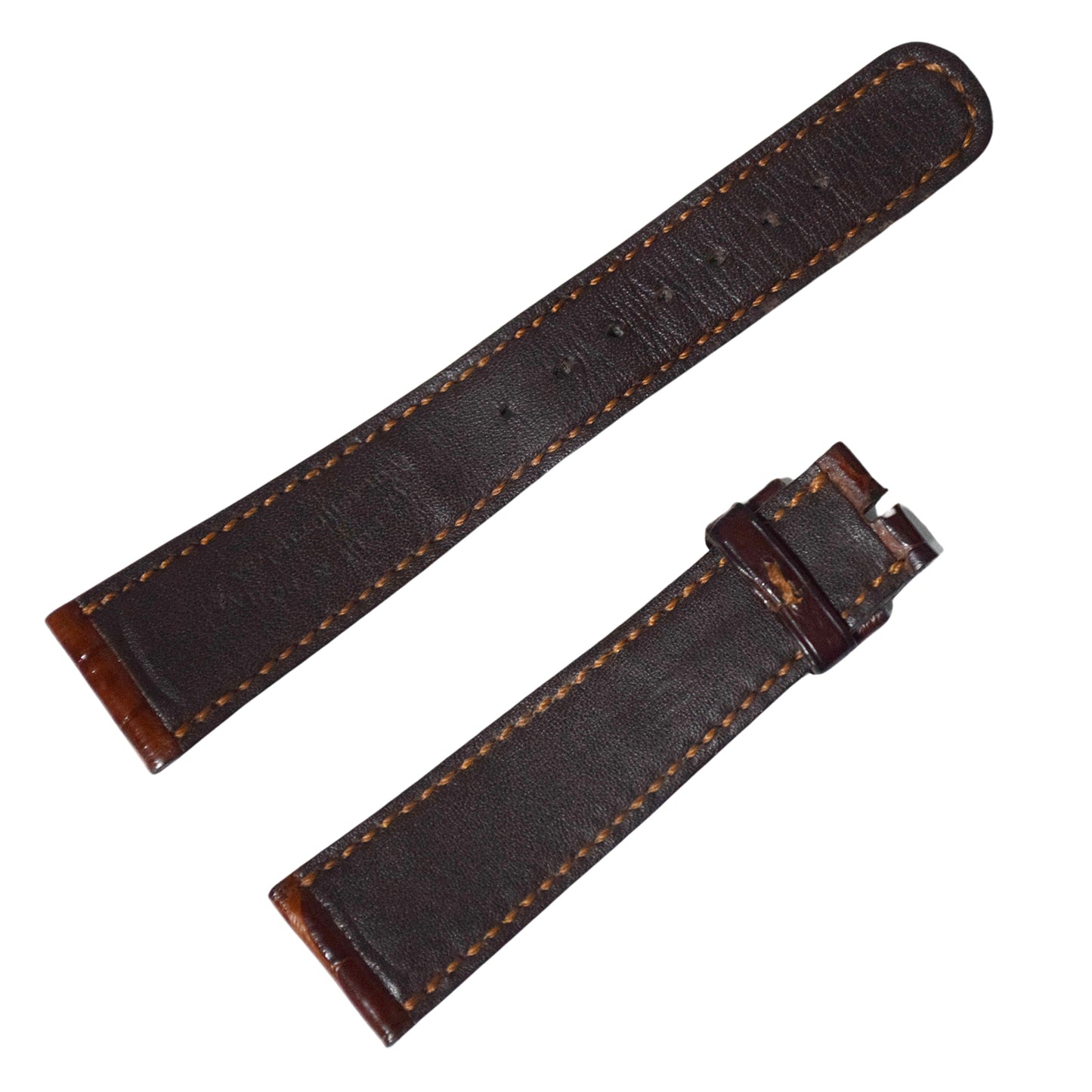 A. LANGE &amp; SOHNE Genuine Crocodile Leather Strap, Brown, Men's Watch Strap