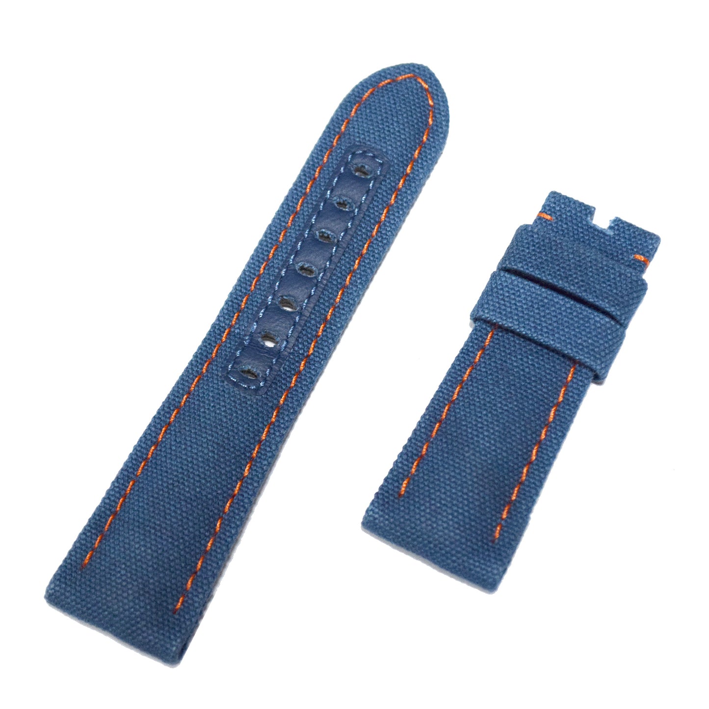 SALE PANERAI パネライ  純正 キャンバス×レザーベルト  ブルー  メンズ 時計ベルト