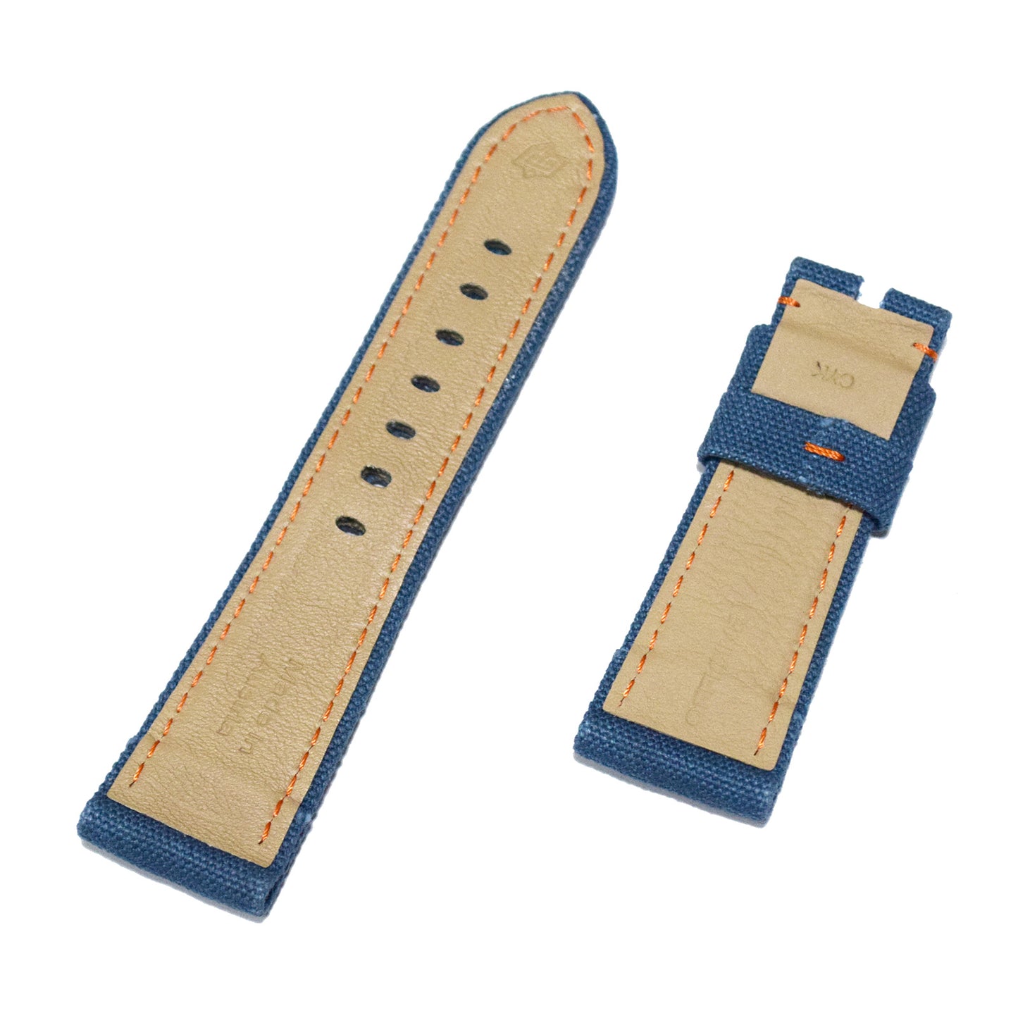 SALE PANERAI パネライ  純正 キャンバス×レザーベルト  ブルー  メンズ 時計ベルト