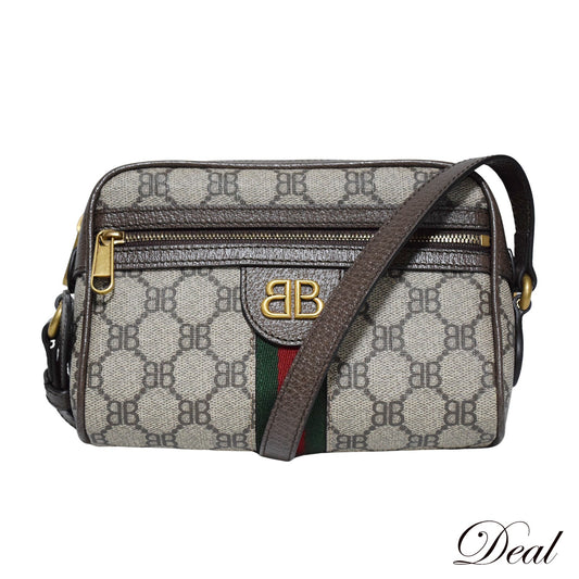 SALE BALENCIAGA バレンシアガ グッチ ザハッカープロジェクト カメラバッグ 680128 ベージュ レディース ショルダーバッグ