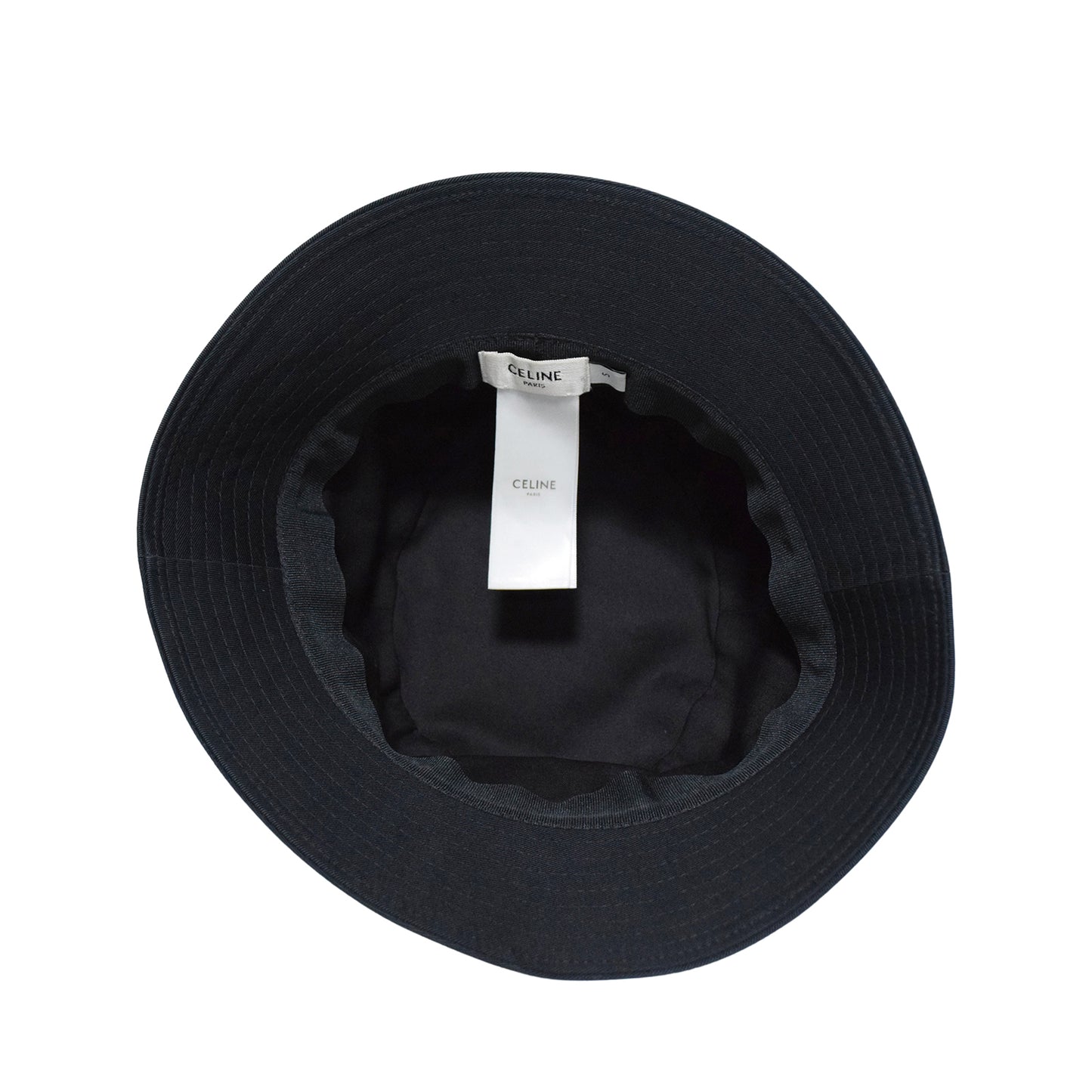 SALE CELINE セリーヌ ロゴ エンブロイダリー バケットハット 2AUO1968P スパンコール ブラック レディース 帽子