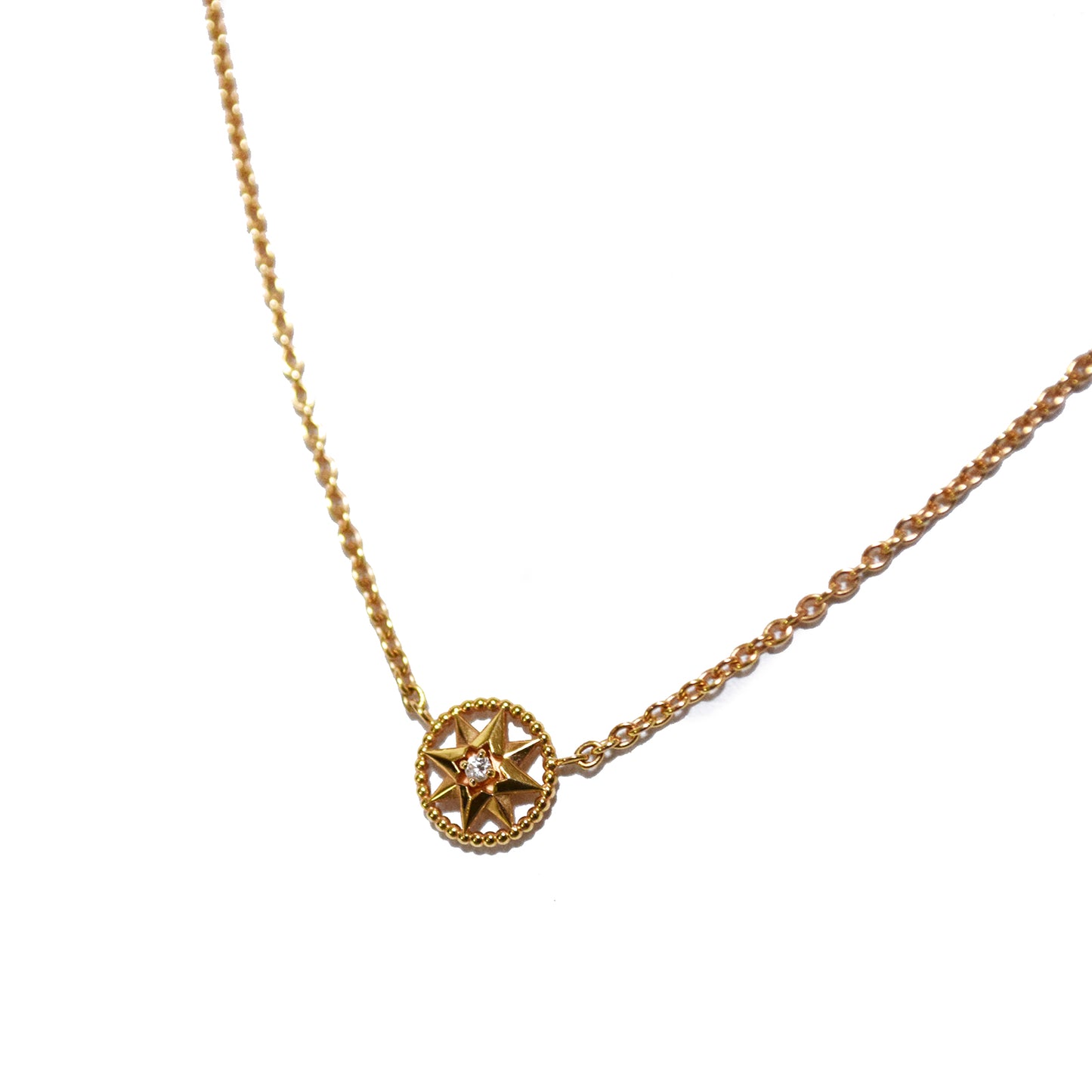 SALE DIOR ディオール ローズデヴァン 1Pダイヤ K18PG JRDV95170 ゴールド レディース ネックレス