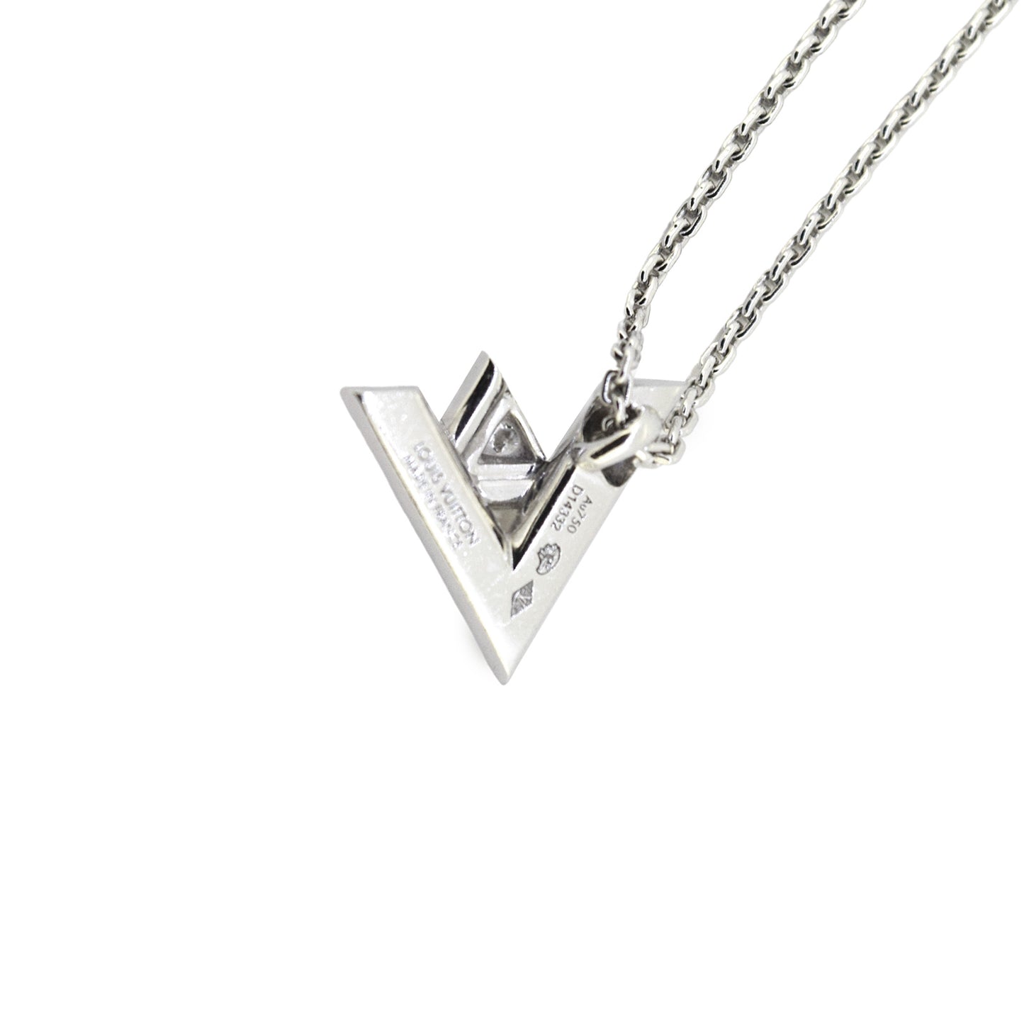 SALE LOUIS VUITTON ルイ・ヴィトン ペンダント LV ヴォルト ワン PM Q93806 K18WG ダイヤ シルバー レディース ネックレス
LV