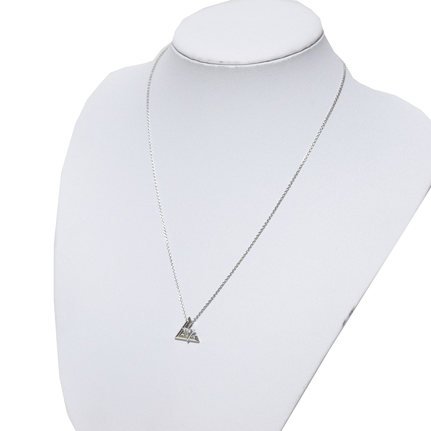 SALE LOUIS VUITTON Louis Vuitton Pendant LV Volt One PM Q93806 K18WG Diamond Silver Women's Necklace
 LV