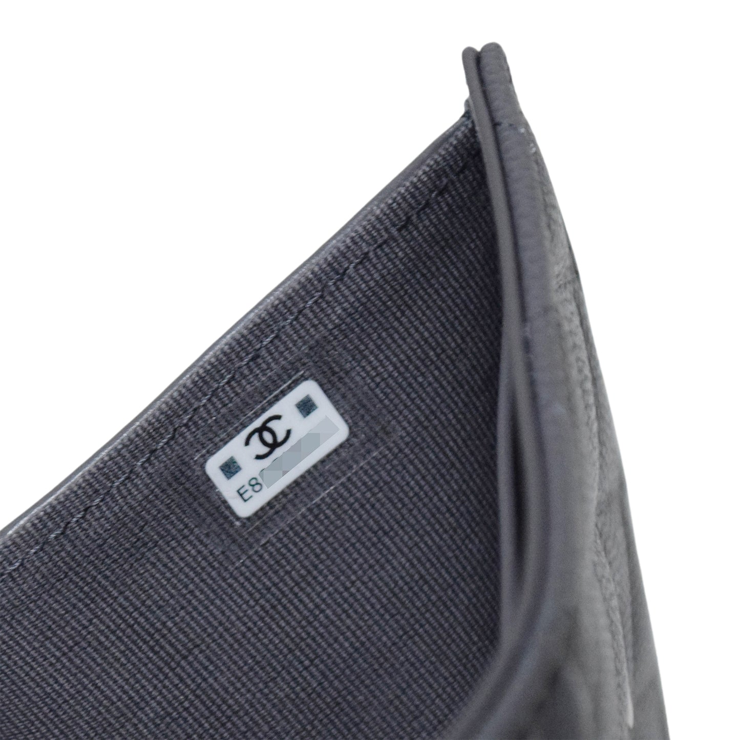 CHANEL シャネル スモール フラップウォレット キャビア AP3604 ラインストーン グレー レディース 三つ折り財布