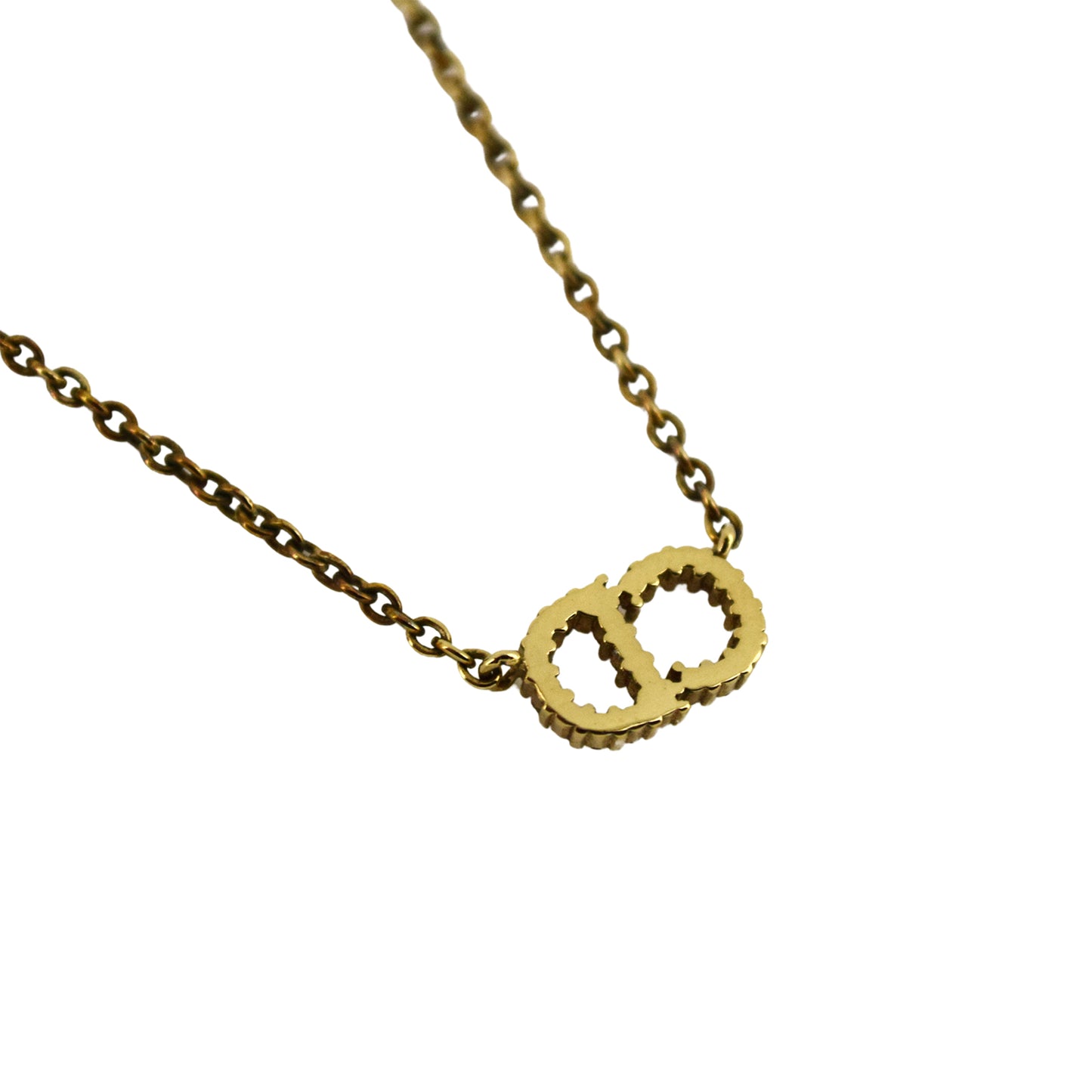 DIOR ディオール  CDロゴ ラインストーン  ゴールド  レディース ネックレス