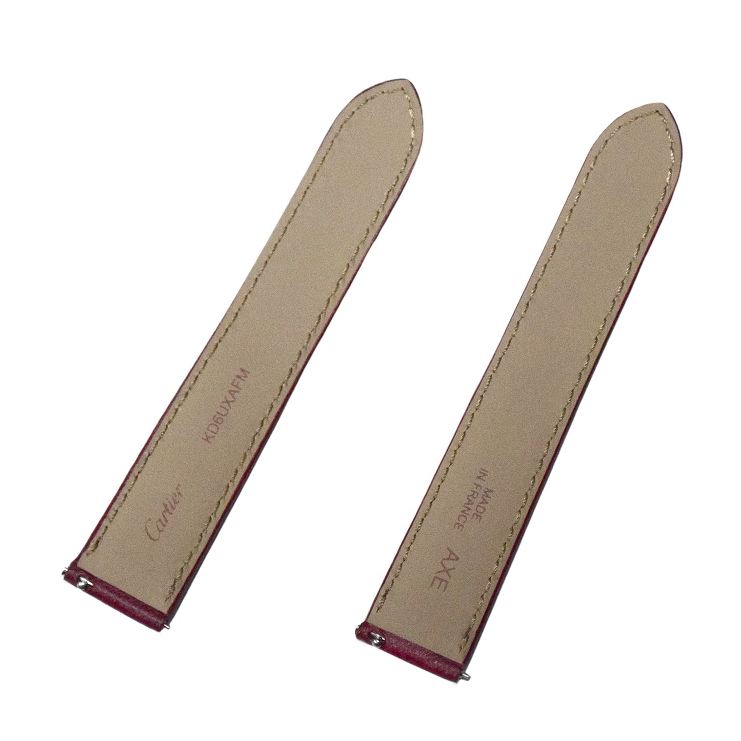 未使用 保管品 Cartier カルティエ 純正 レザーベルト KD6UXAFM ワンタッチ式 ワインレッド メンズ 時計ベルト