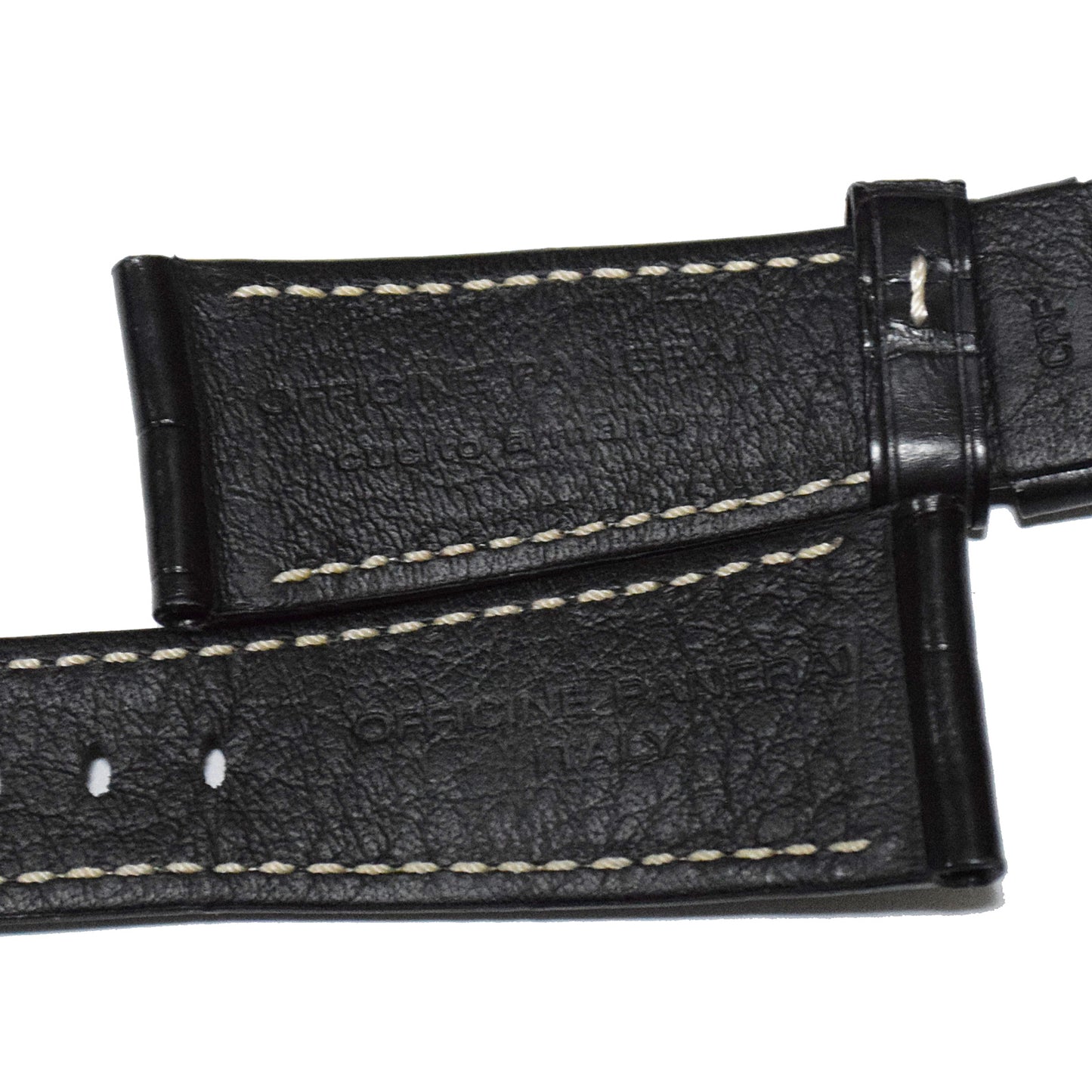 PANERAI パネライ 純正 レザーベルト 黒 Ｄバックル用 ブラック メンズ 時計ベルト