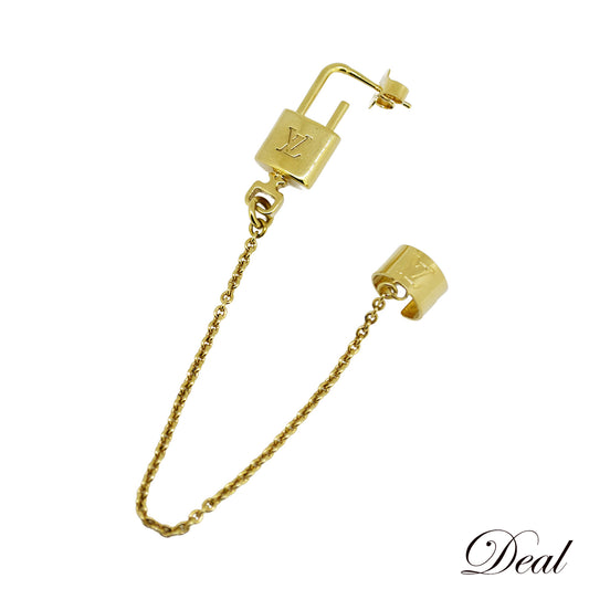 SALE LOUIS VUITTON Louis Vuitton Rocky Earrings and Ear Cuff M00573 (Single Ear) Gold Women's Earrings
 LV
