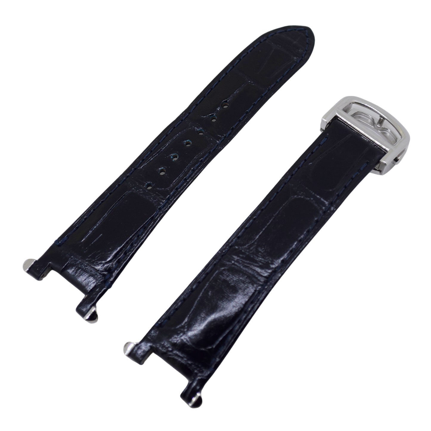 Cartier カルティエ 純正 レザーベルト パシャ Dバックル付 ワンタッチ対応 ブラック メンズ 時計ベルト