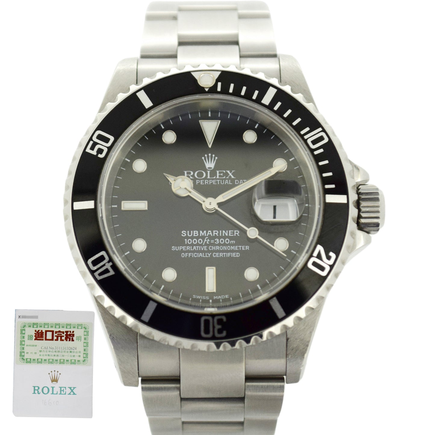 ROLEX ロレックス  サブマリーナ K  16610  2001年  メンズ 腕時計