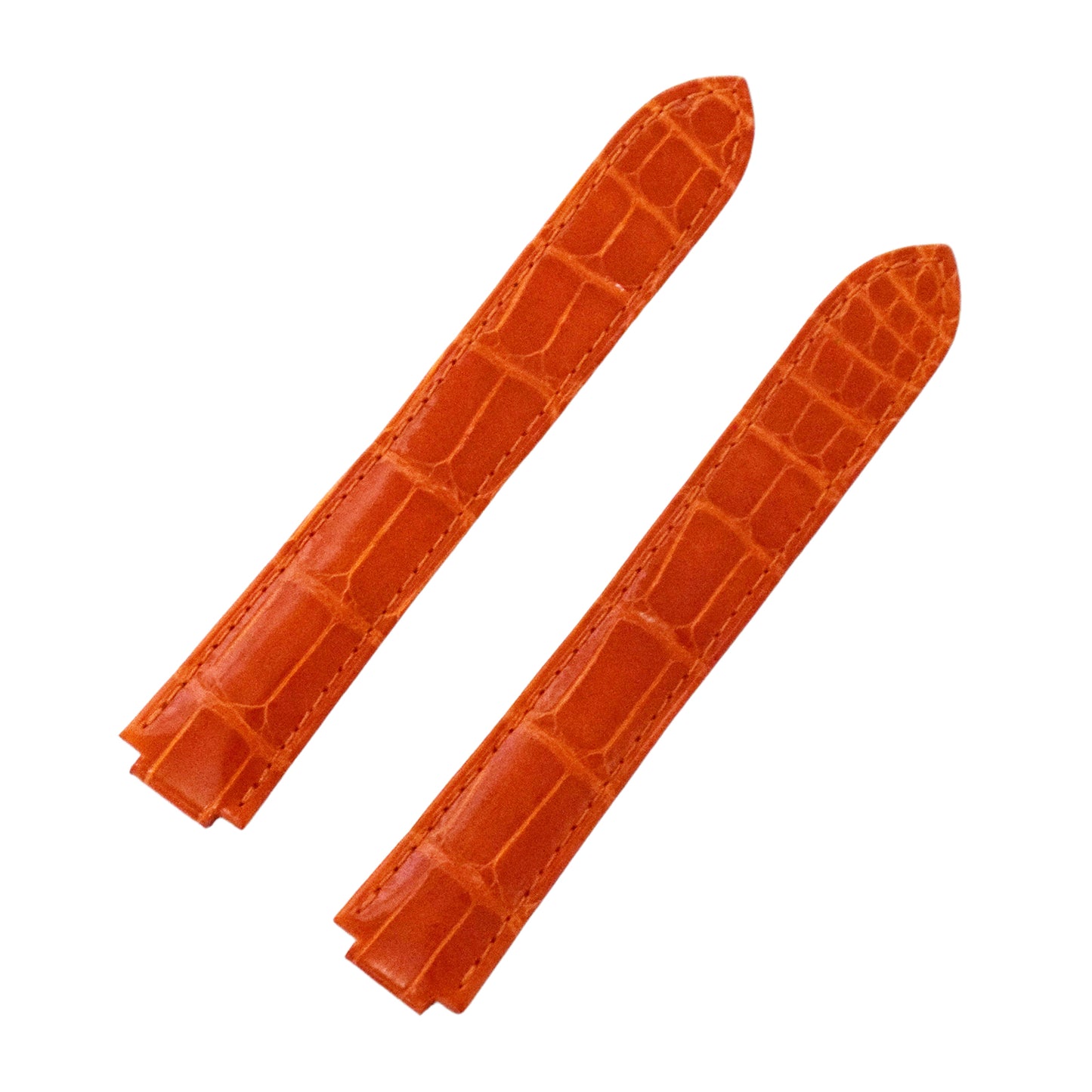 未使用 保管品 Cartier カルティエ 純正 クロコ レザーベルト オレンジ レディース 時計ベルト