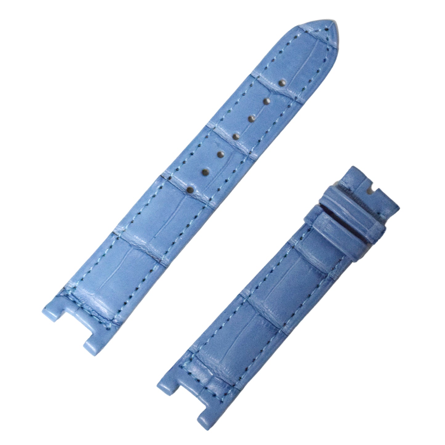 未使用 保管品 Cartier カルティエ 純正 クロコ レザーベルト パシャ ブルー レディース 時計ベルト