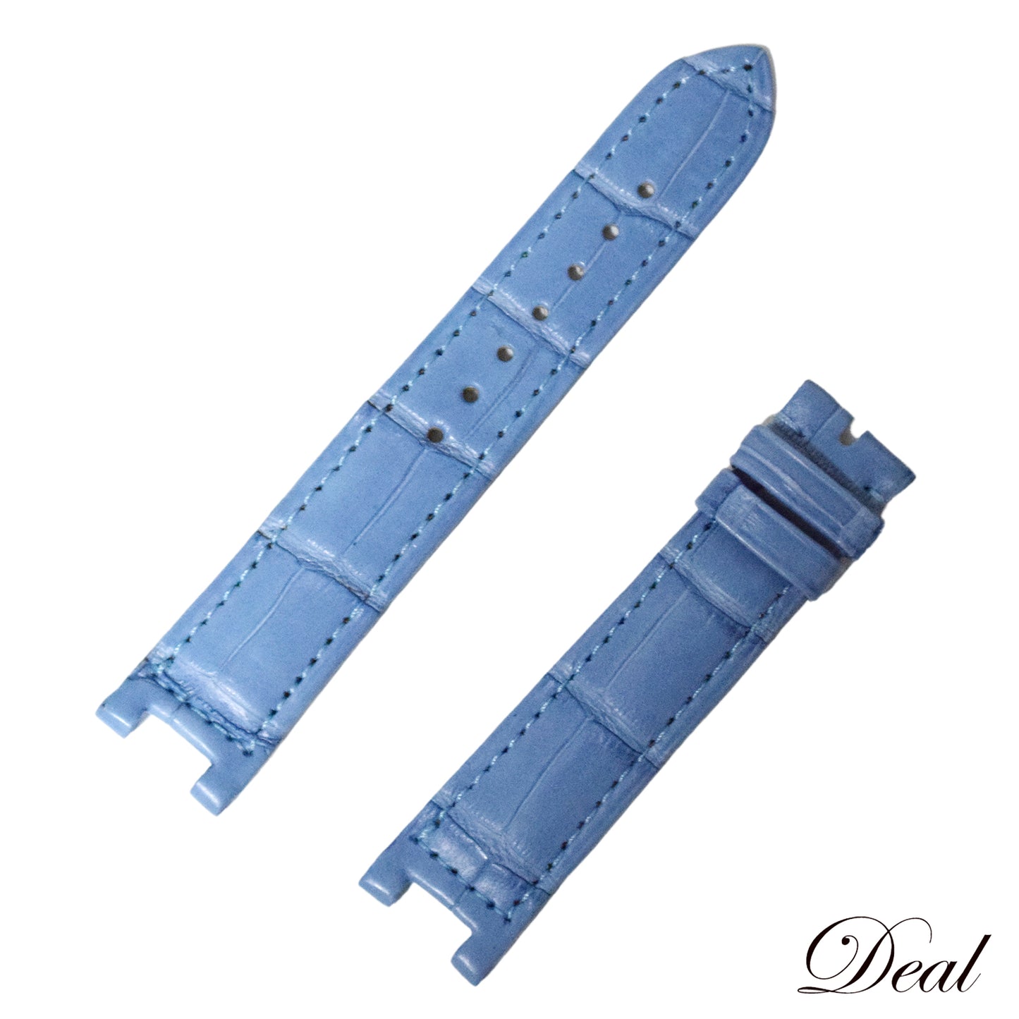 未使用 保管品 Cartier カルティエ 純正 クロコ レザーベルト パシャ ブルー レディース 時計ベルト